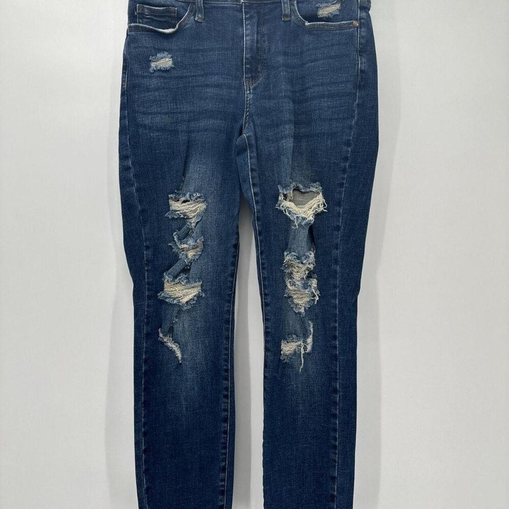 Judy Blue Jeans High Waist Boyfriend Fit Distressed - Size 16W